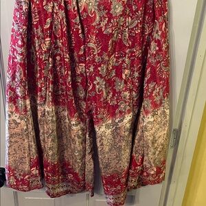 Boho patterned wide leg pants